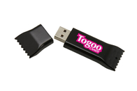 Rote Farbe Plastik-USB der Fabrikversorgungssüßigkeitsform 2GB 2,0 mit kundengebundener Logo- und Paketshowlebenmarke