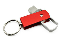 greller Antriebs-Schlüsselring des Metall128g 3,0, roter Metallusb Keychain mit Laser-Druck-Logo
