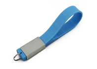 Fabrikversorgung fertigte Blau-Farbehandgelenk USB des Logos 64G 3,0 mit Zinnkastenverpackung besonders an